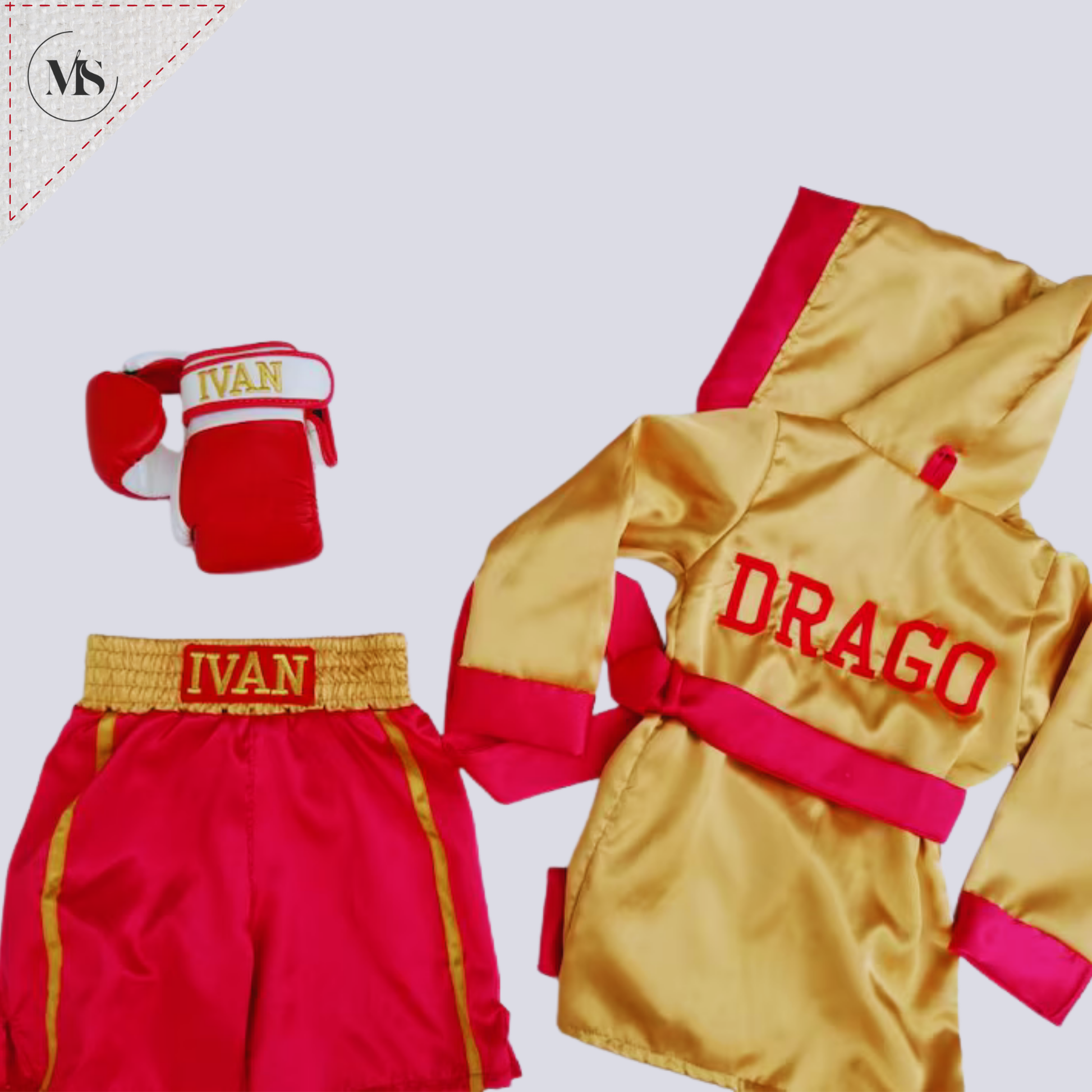 Personalized Baby Boxing Set: ROBE, Shorts & Gloves