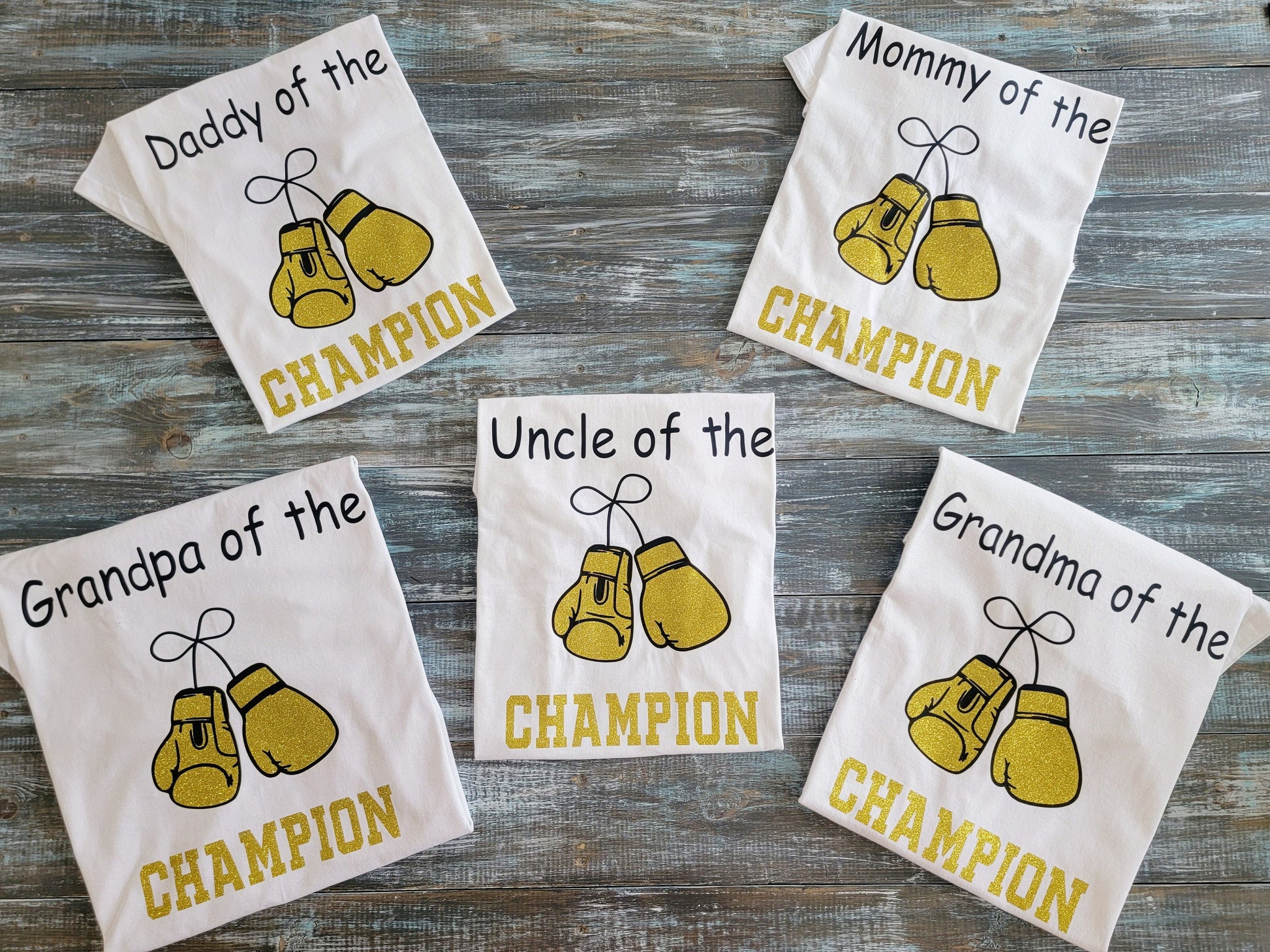 Birthday Champion/Dad of the Champion Tshirt/Mom Boxing Tee/ Mom of the Champion Boxing Tee/ Family Tee ONLY