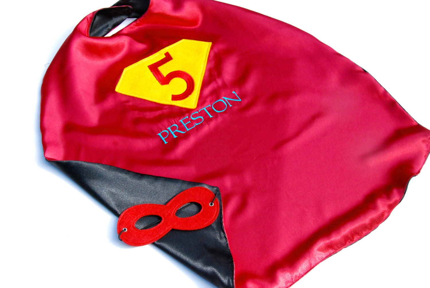 Birthday Superhero cape  personalized with Masks set /  Birthday  cape and  Mask