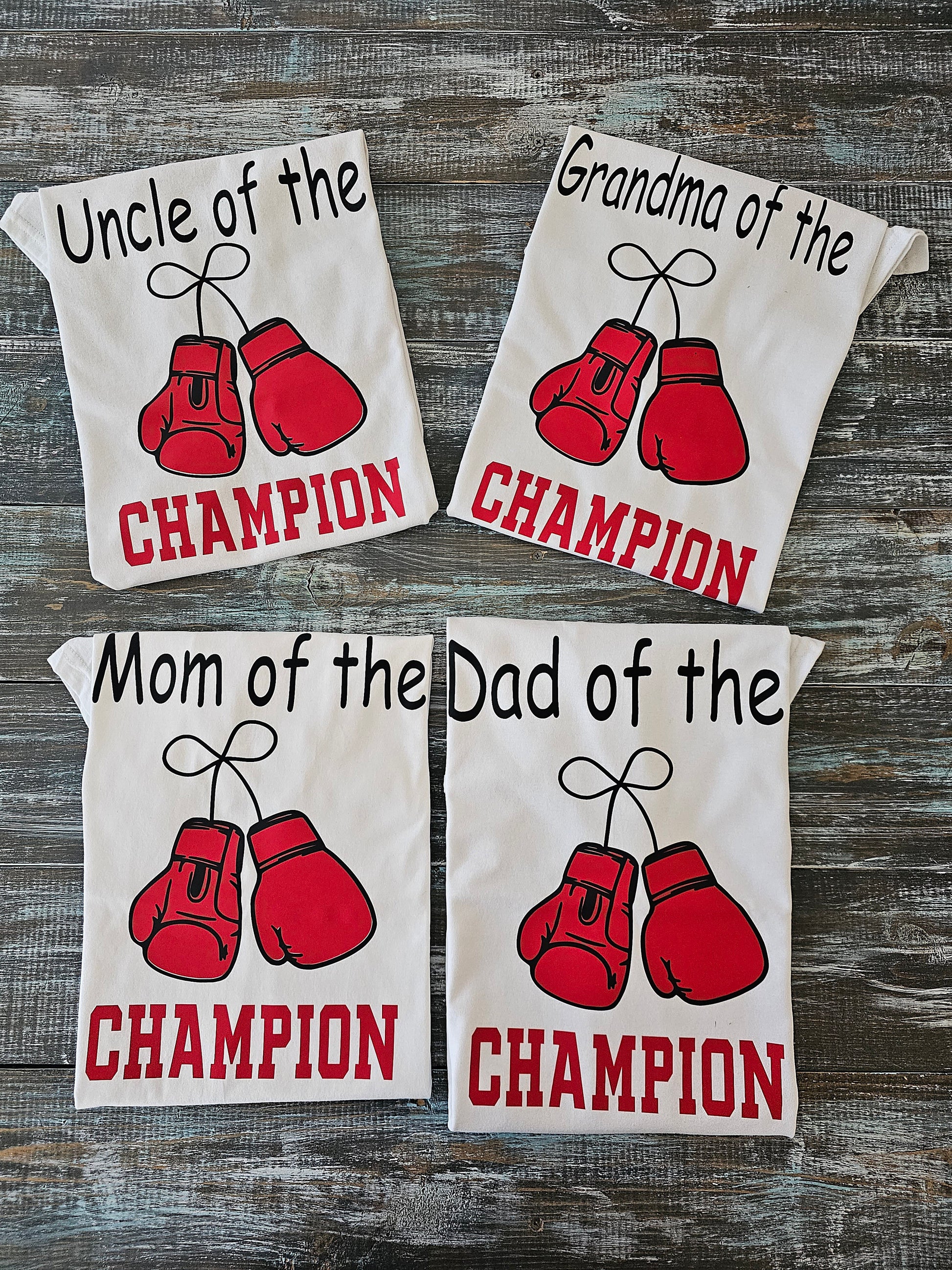 Birthday Champion/Dad of the Champion Tshirt/Mom Boxing Tee/ Mom of the Champion Boxing Tee/ Family Tee ONLY