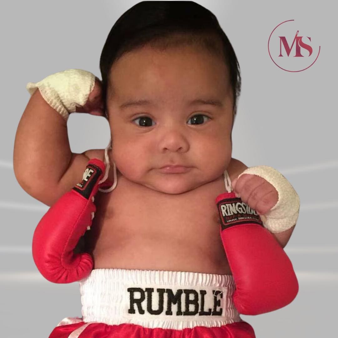 Baby Mini Boxing Gloves: Ringside Prop Style