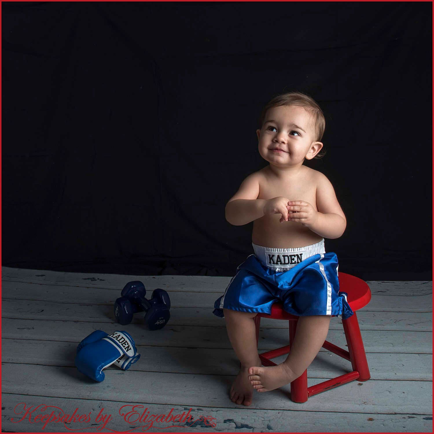 Baby Muay Thai/Boxing Set: Personalized Gloves, Shorts and Champion belt