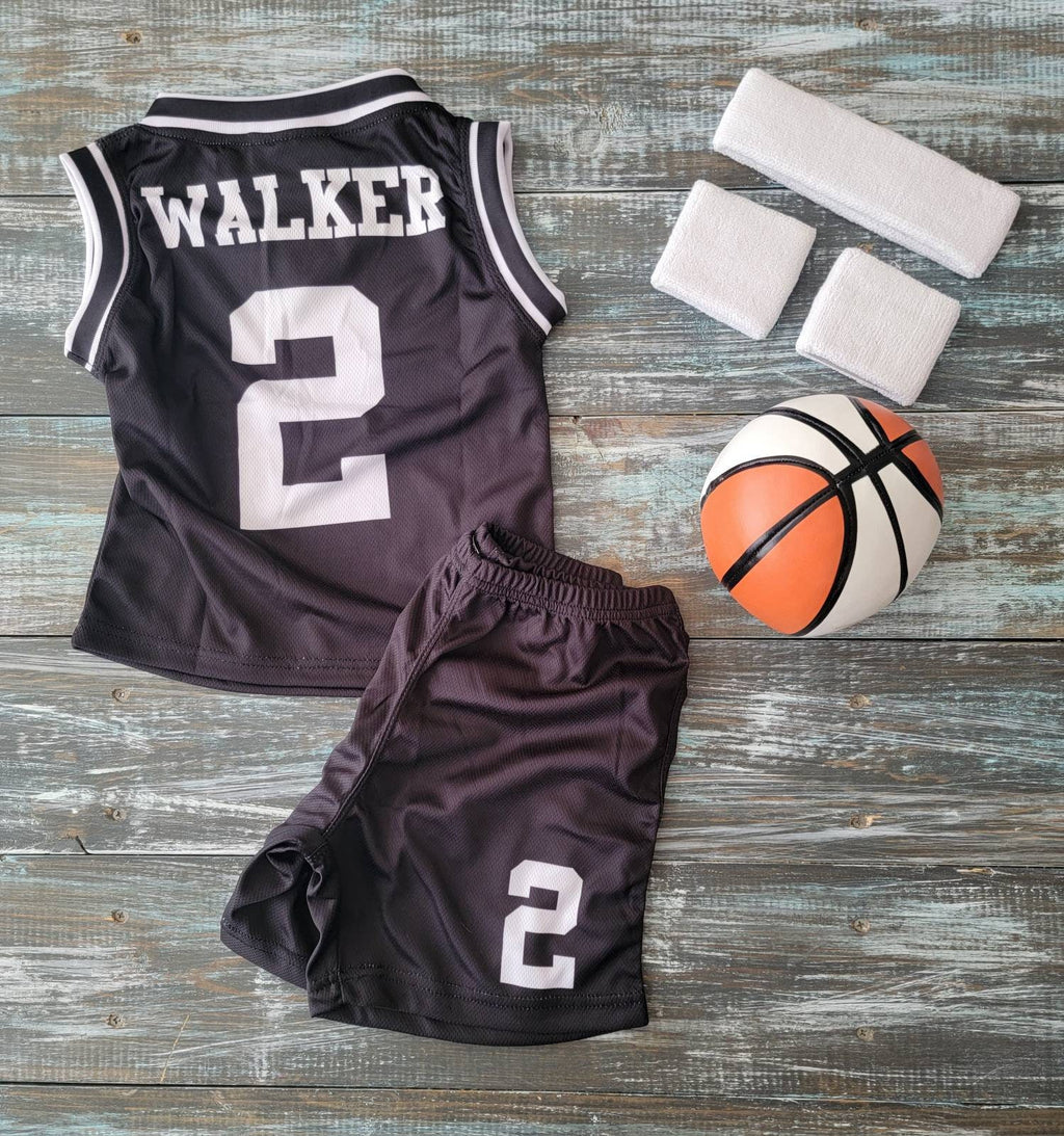 Baby Personalized Basketball Jersey, Shorts  or  Set: Jersey, Shorts, Ball, and Sweatband Combo!