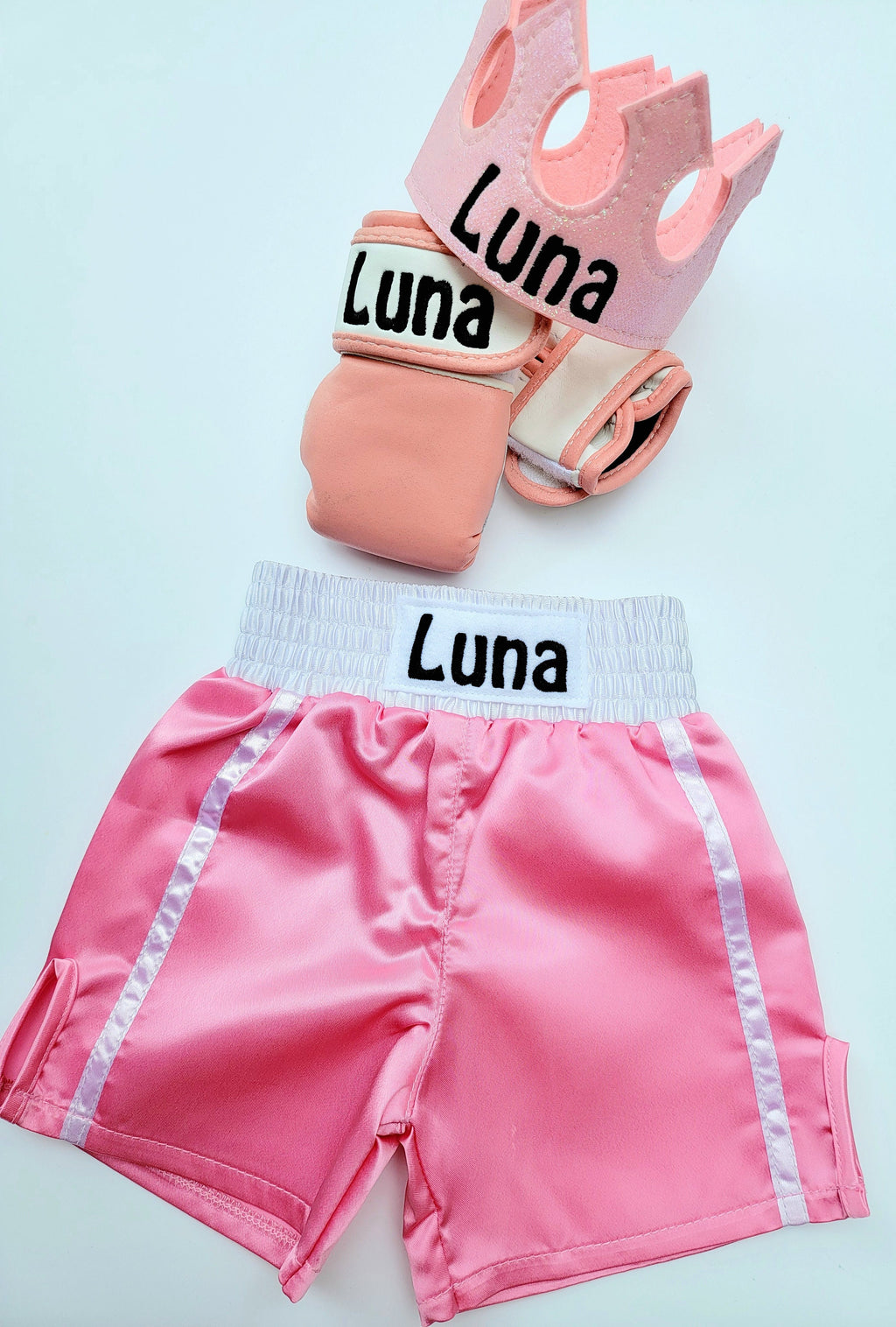 Baby Boxing Set: Gloves, Personalized Shorts, and a Custom Crown!