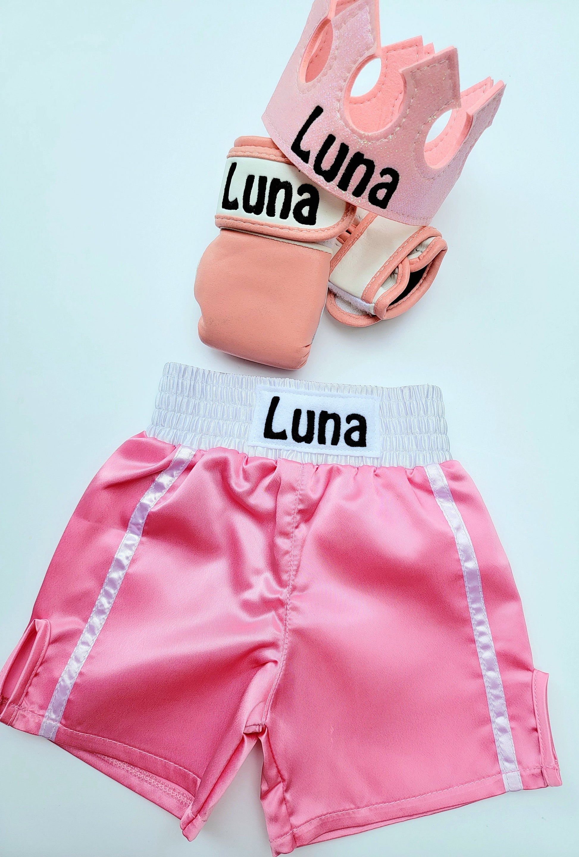 Baby Boxing Set: Gloves, Personalized Shorts, and a Custom Crown!