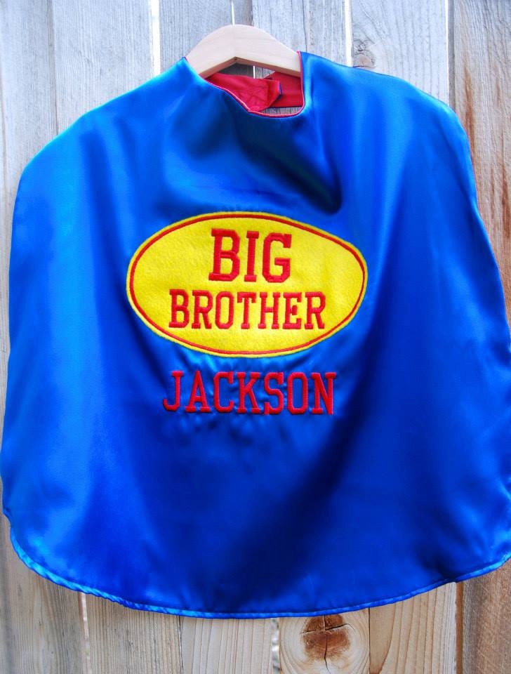 Big Brother cape Personalized and mask set
