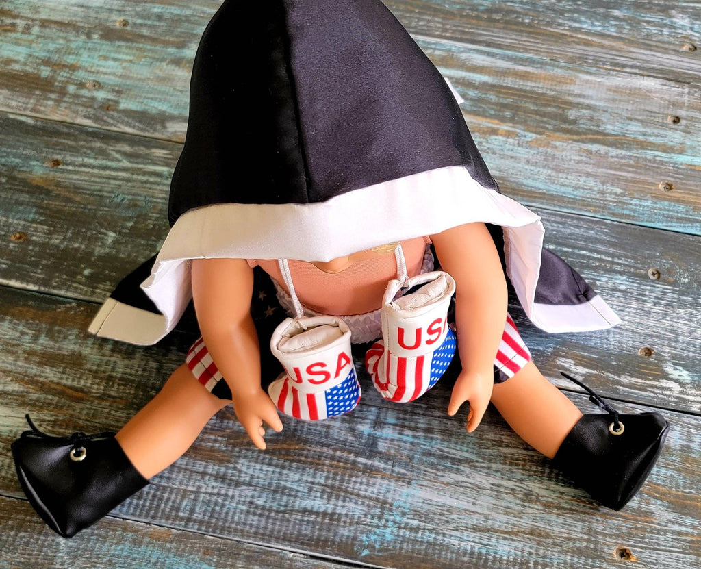 16" and 18" Doll Boxing Set with Personalized Robe, Shorts, and Mini Gloves
