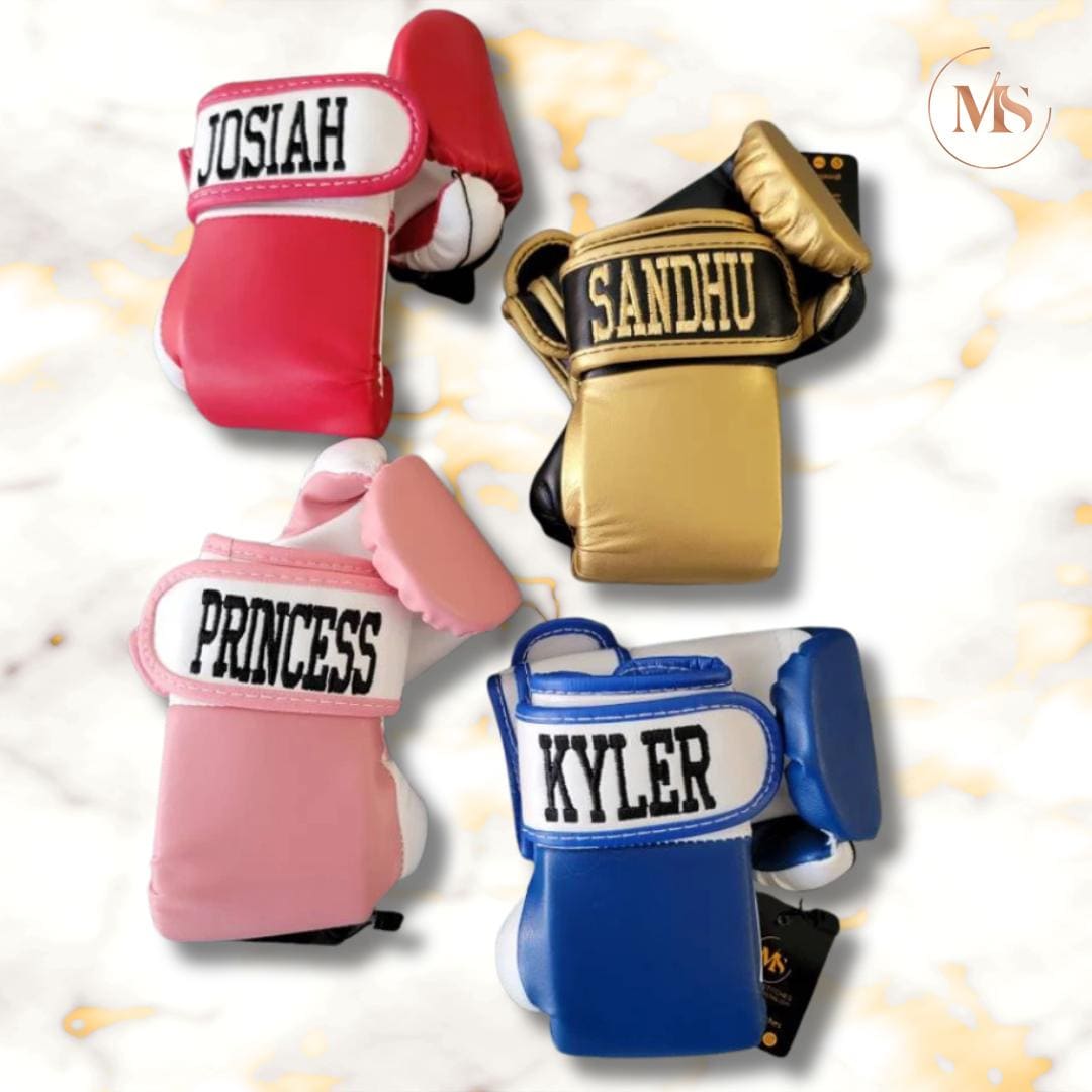 Adorable Personalized Baby Boxing Gloves – Custom Embroidered Keepsake for Little Champion