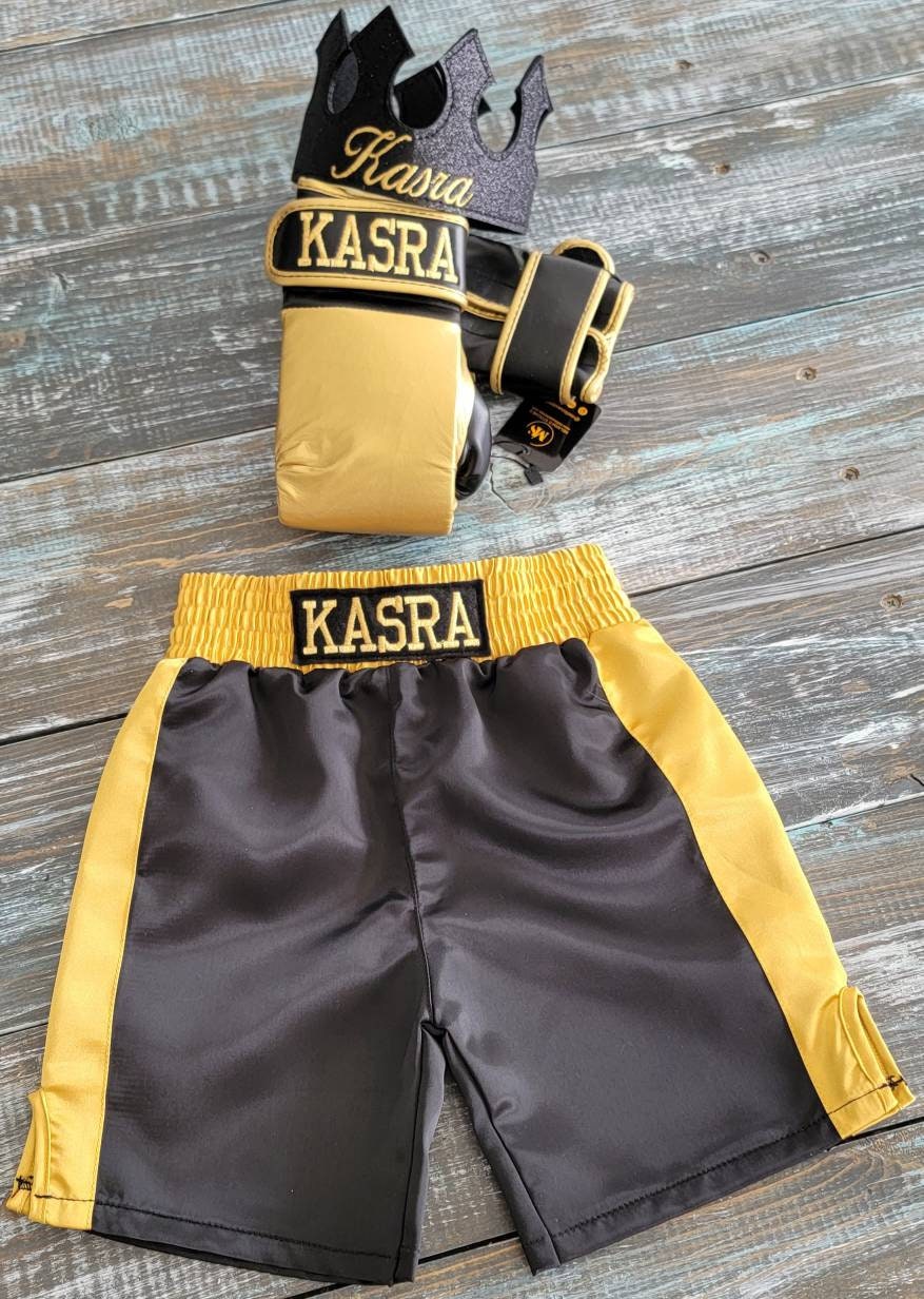 Baby Boxing Set: Gloves, Personalized Shorts, and a Custom Crown!