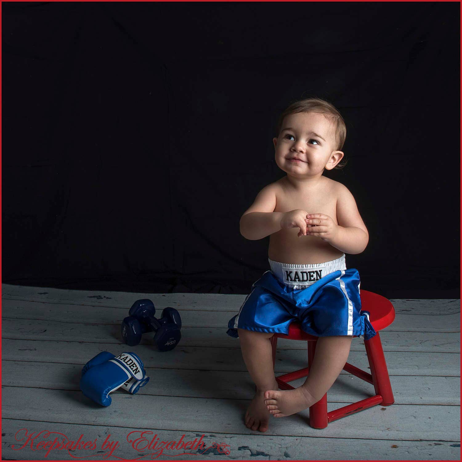 Baby Boxing set Gloves and shorts personalized