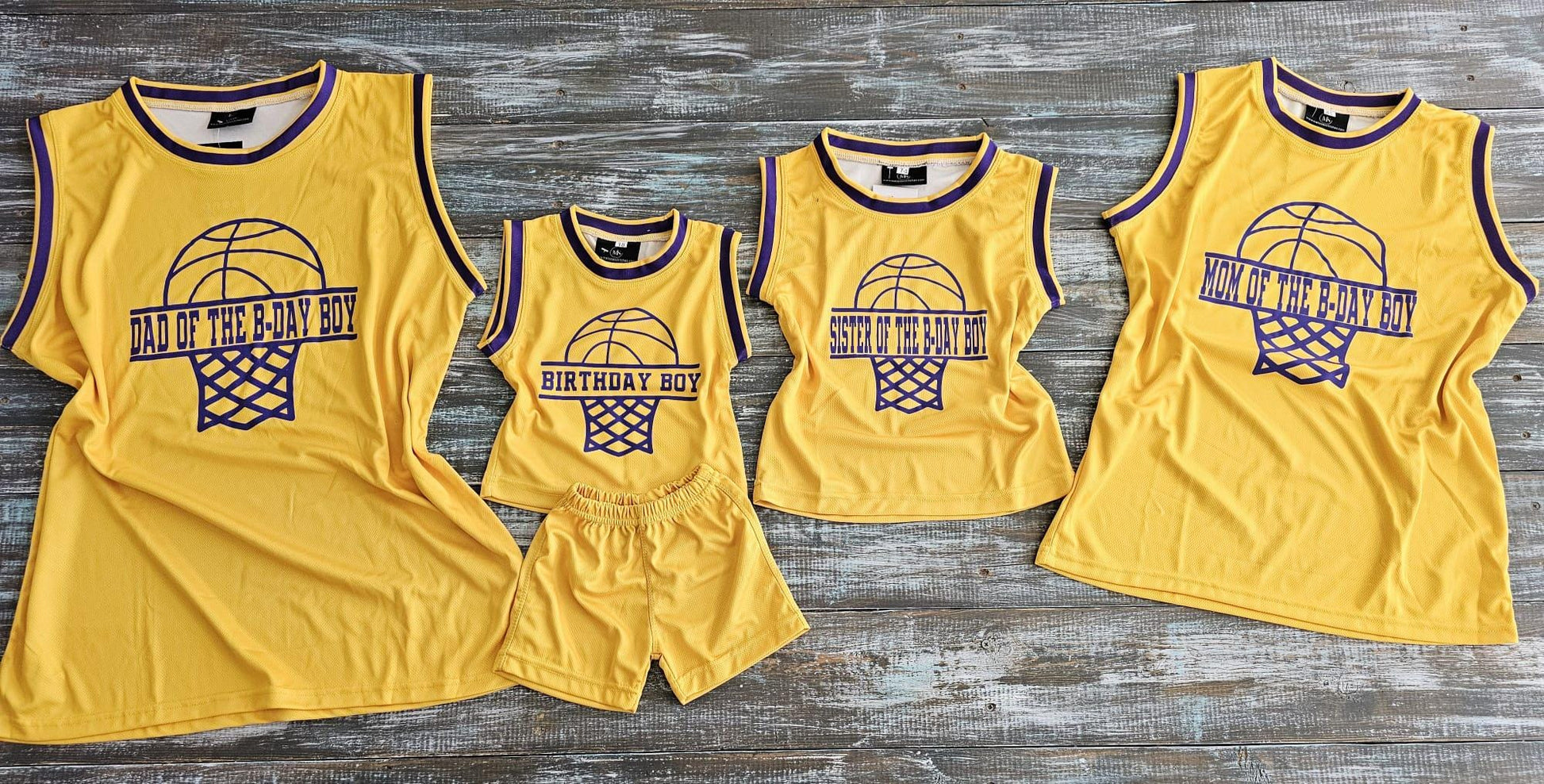 B-Day Boy & B-Day Girl Family Basketball Set: Personalized Jerseys for Incledible Basketball Themed Party