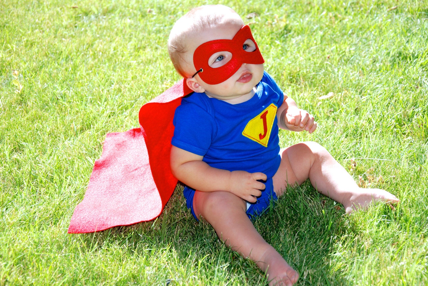 Baby super hero outfit/ Baby super hero cape/ Baby photo prop/Baby girl super hero set, baby first birthday outfit, baby costume