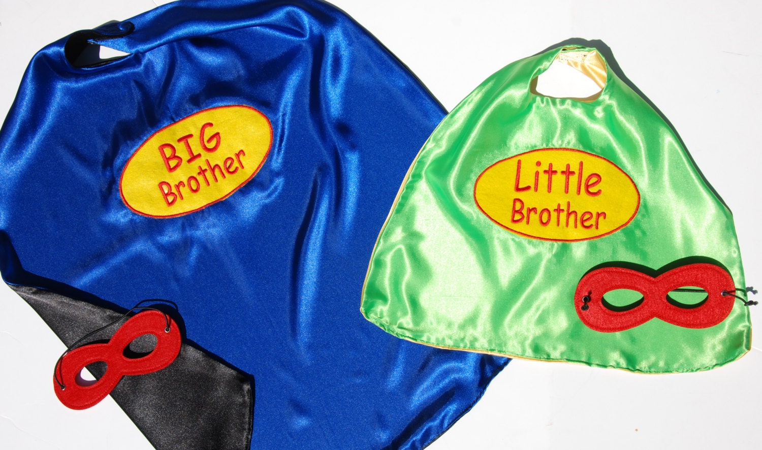 Big Brother AND Little Brother SET ( 2 capes and 2 masks)