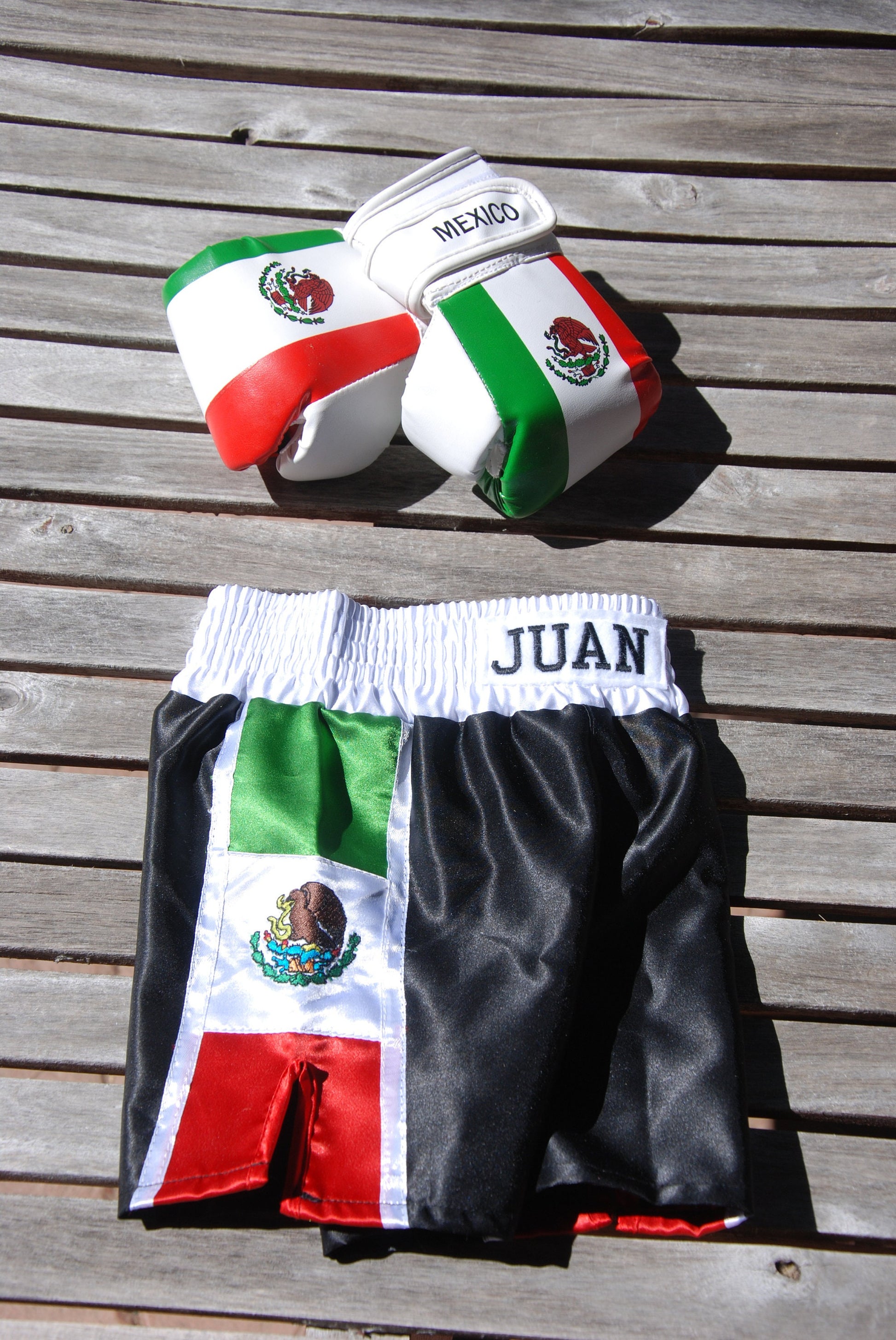 Adorable Personalized Baby Boxing Gloves and Shorts Set