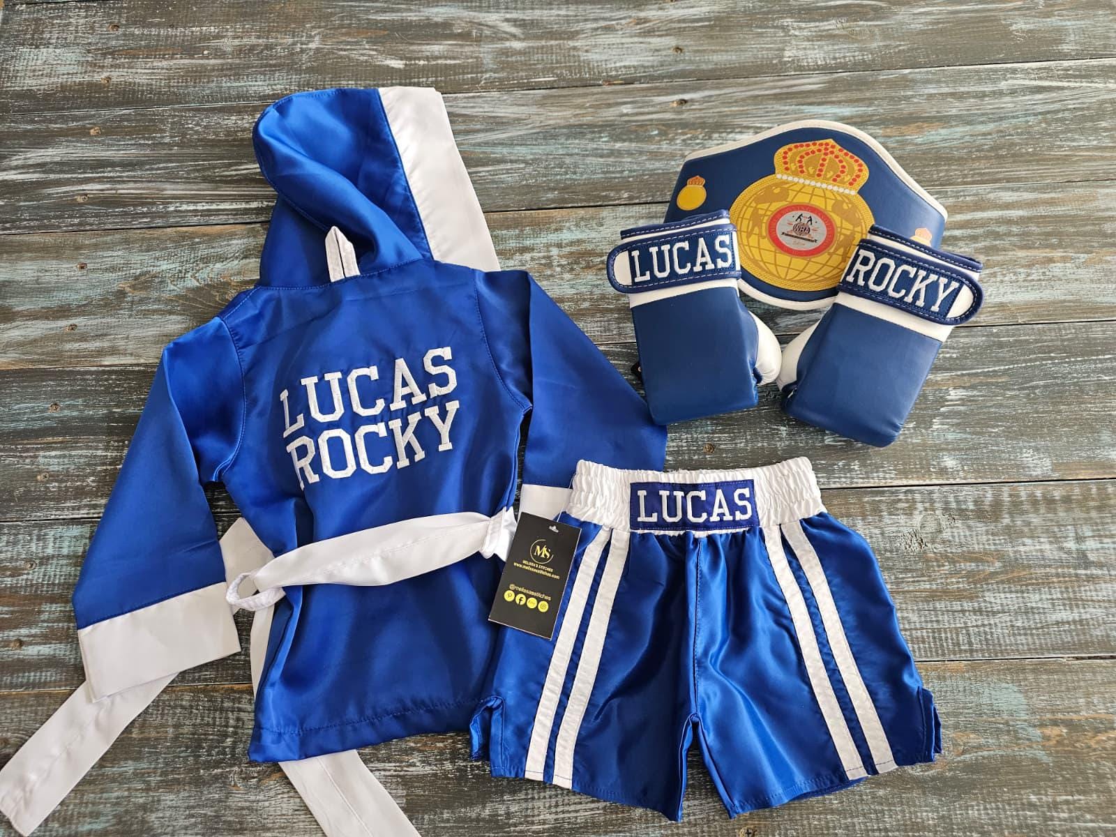 Baby Boxing Outfit – Personalized Robe, Shorts & Gloves for First Birthday