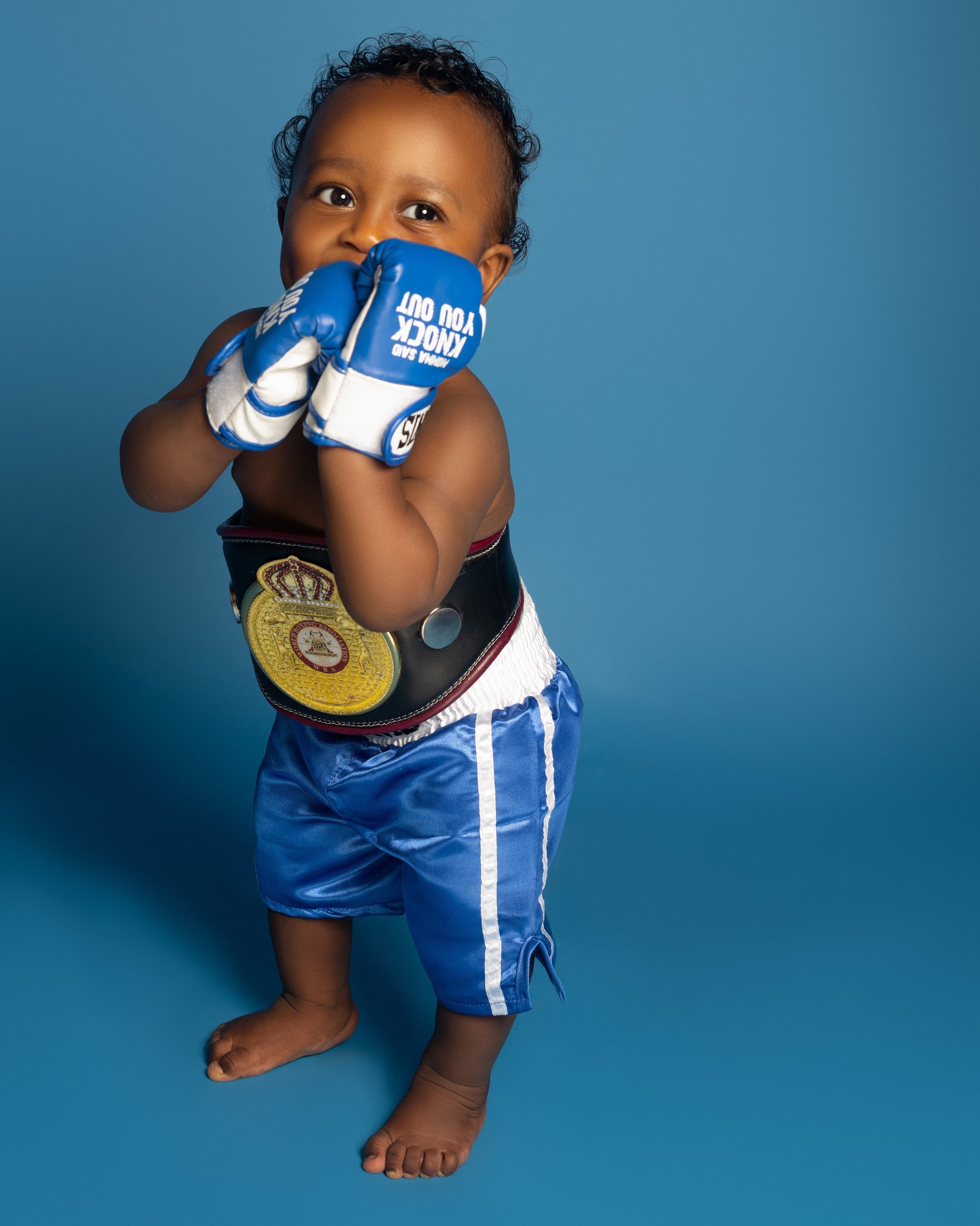 Adorable Personalized Baby Boxing Gloves and Shorts Set