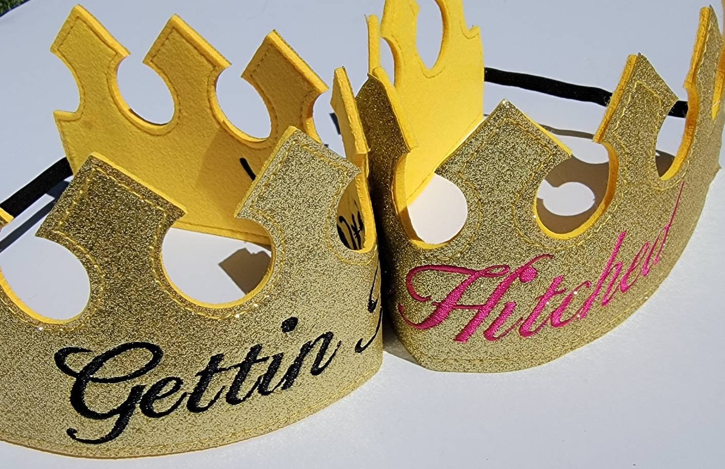 ADULT Personalized King Crown/ Knight crown/Prince crown/ Felt crown