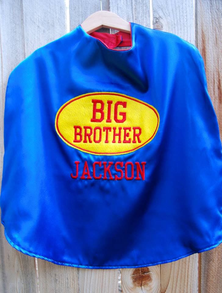 Big Brother cape Personalized and mask set