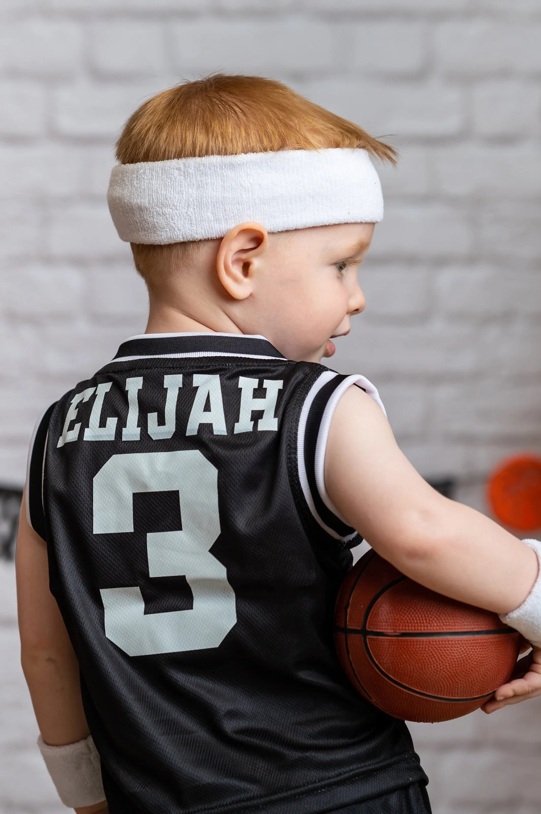 Personalized Kids Basketball Uniform (Solid Colors)