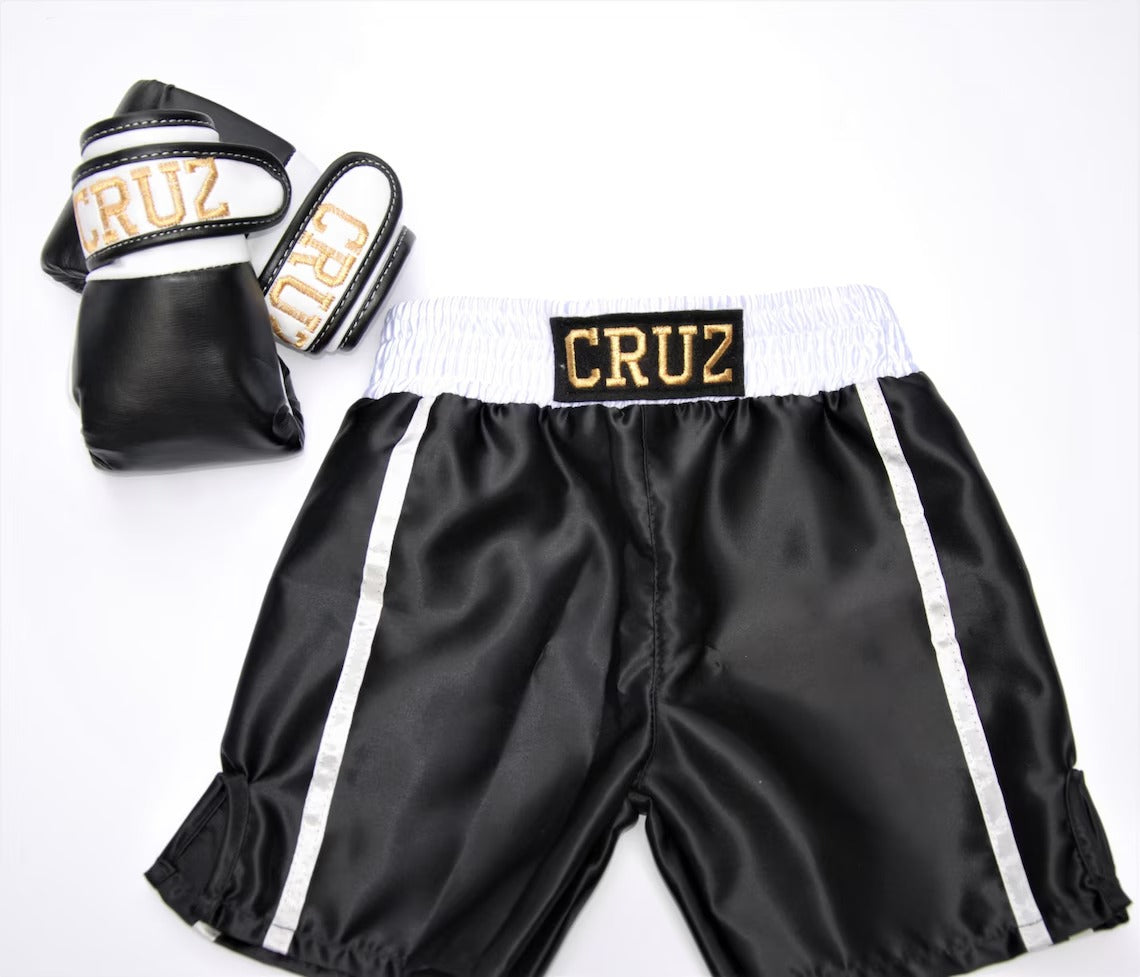 Personalized Baby Boxing Set – Shorts & Wearable Gloves