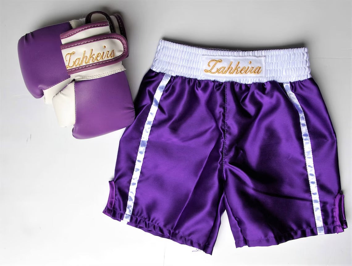 Personalized Baby Boxing Set – Shorts & Wearable Gloves