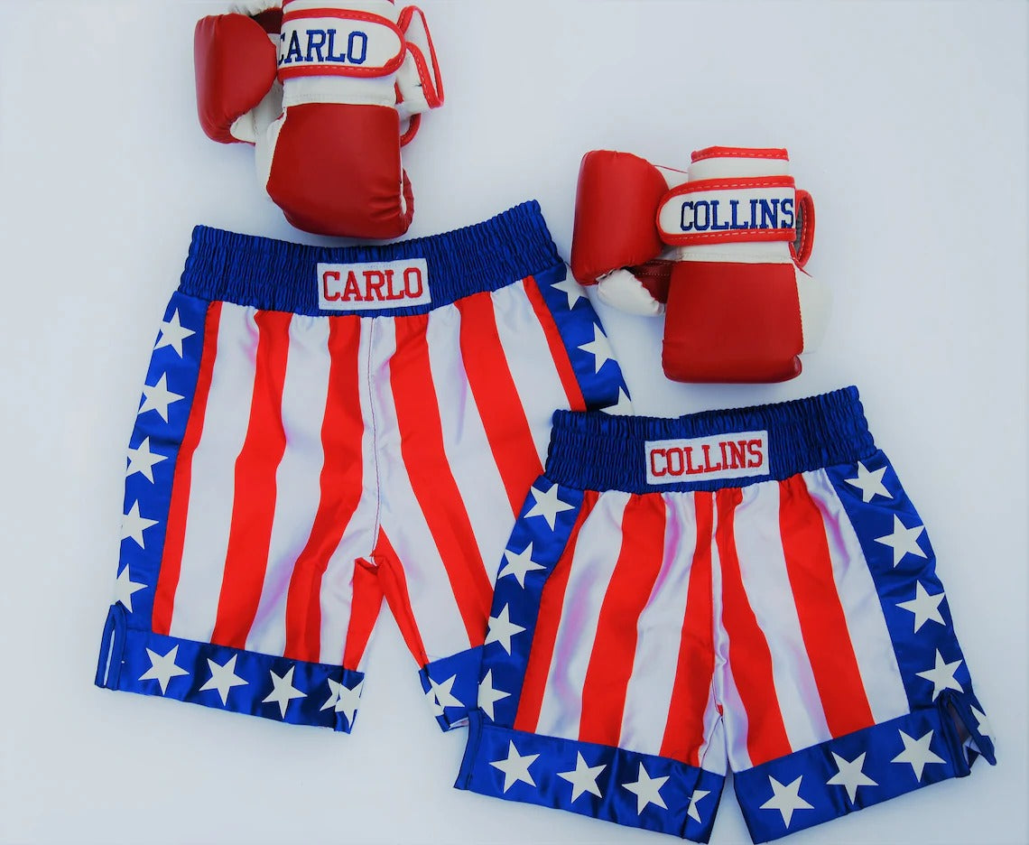 Personalized Baby Boxing Set – Shorts & Wearable Gloves