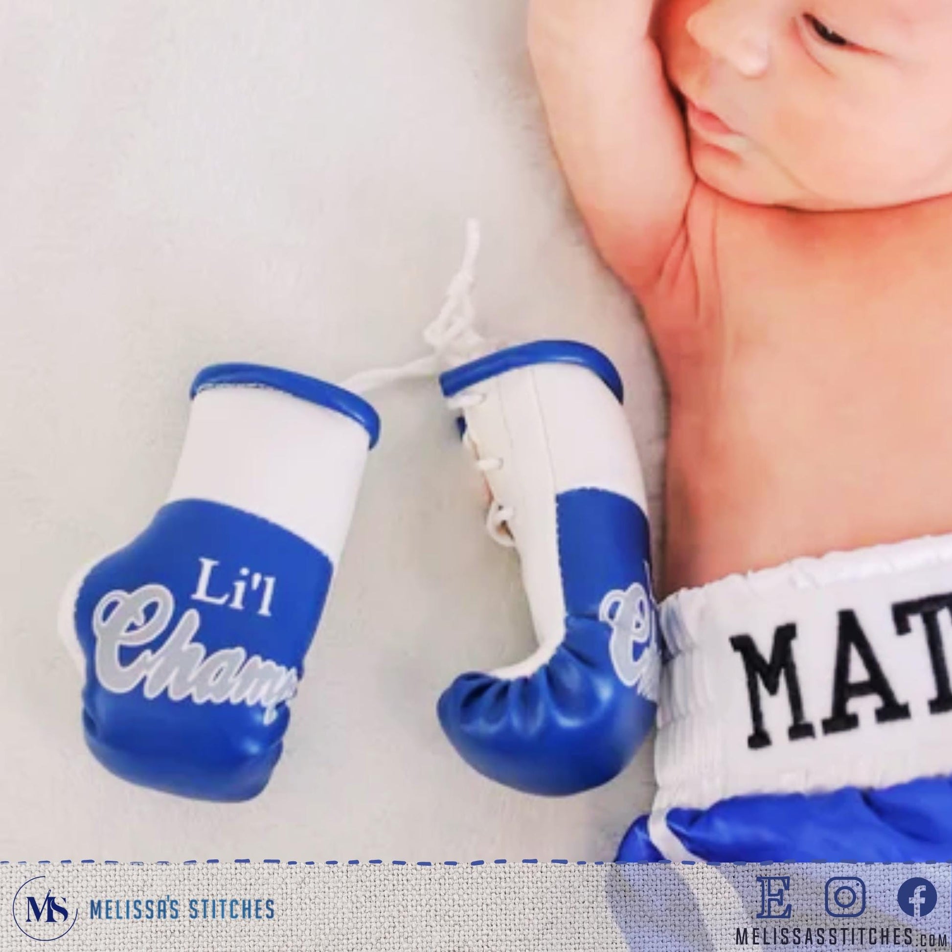 Baby Knockout Photoshoot Mini Boxing Prop Gloves