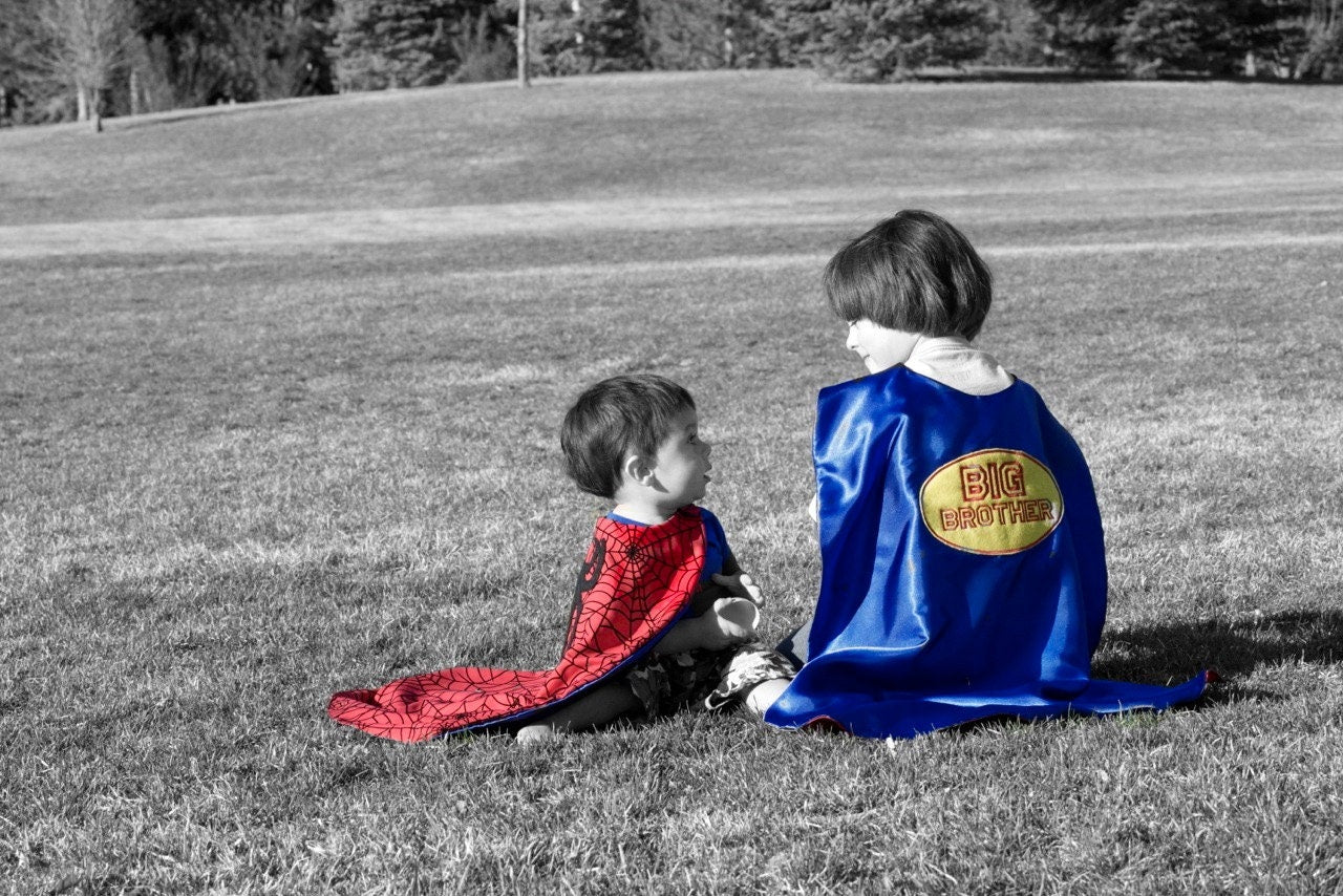 Big Brother AND Little Brother SET ( 2 capes and 2 masks)