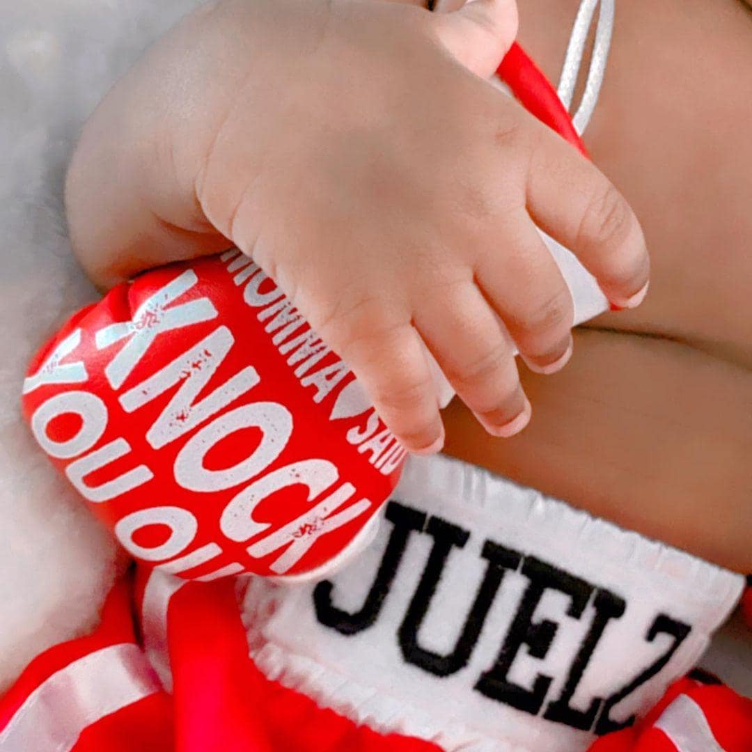 Baby Knockout Photoshoot Mini Boxing Gloves