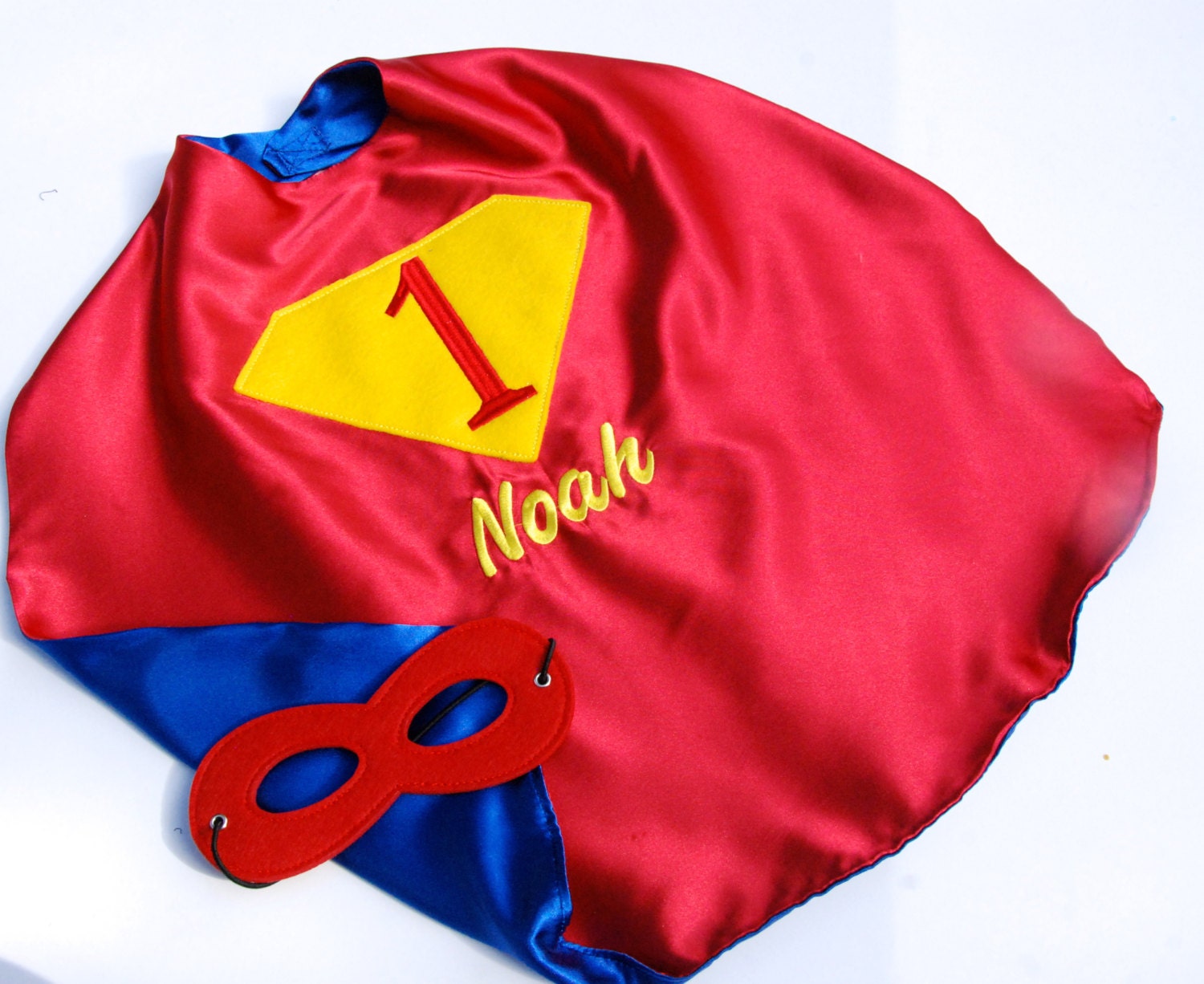 Birthday Superhero cape  personalized with Masks set /  Birthday  cape and  Mask