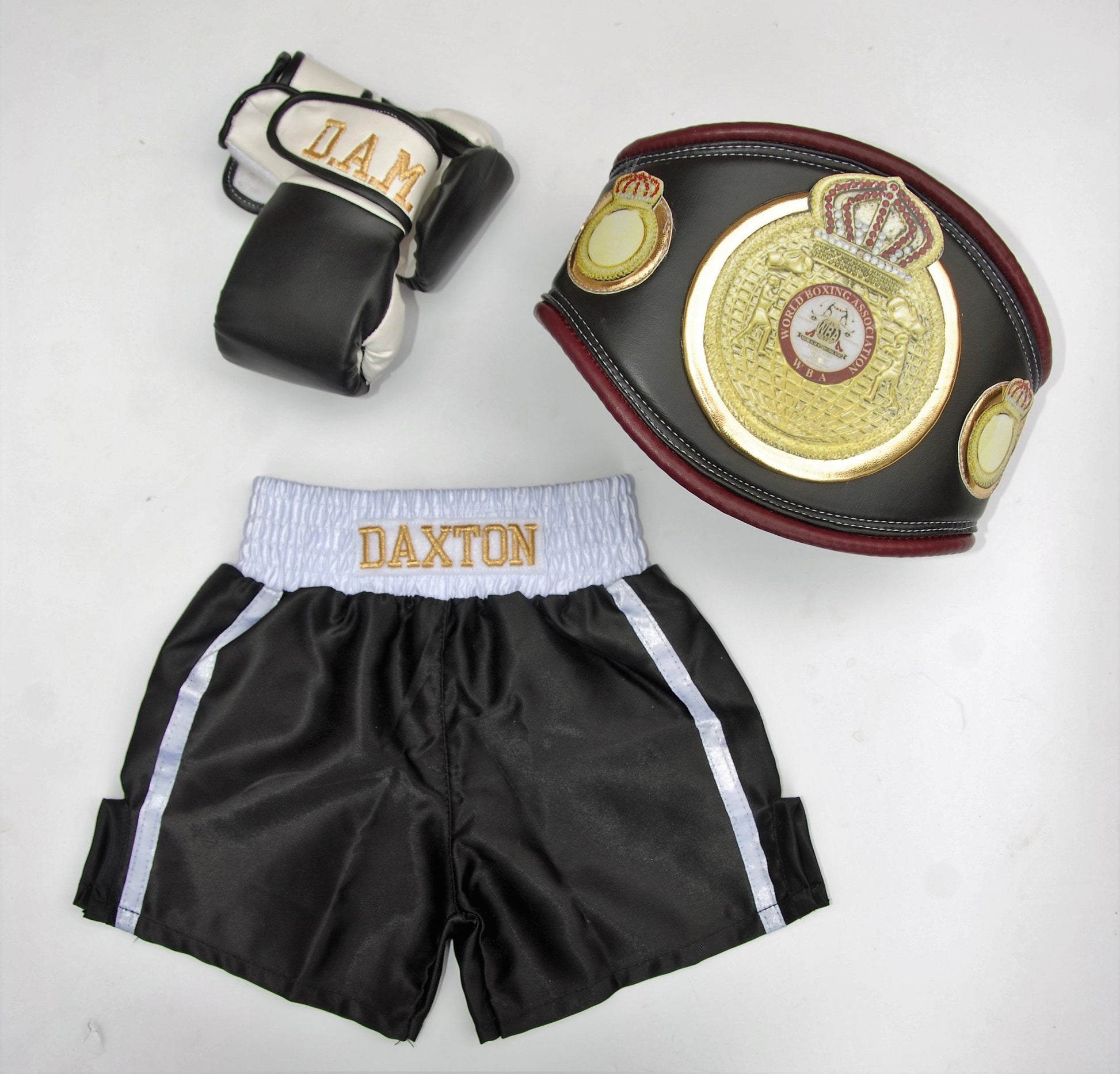 Baby Boxing Set: Personalized Gloves, Shorts, and Champion Belt