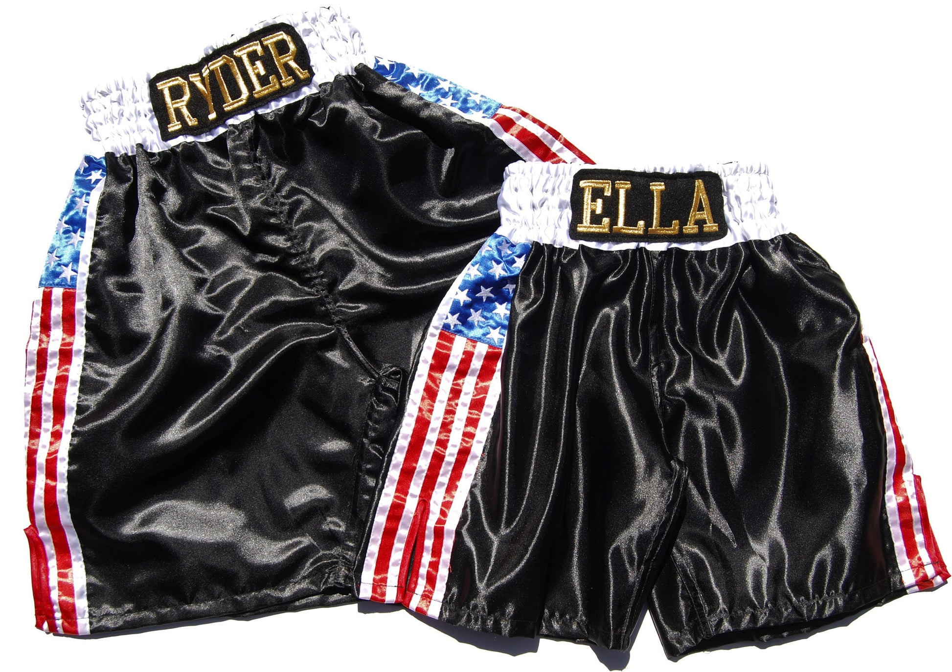 Adult and Youth boxing shorts personalized with national flags
