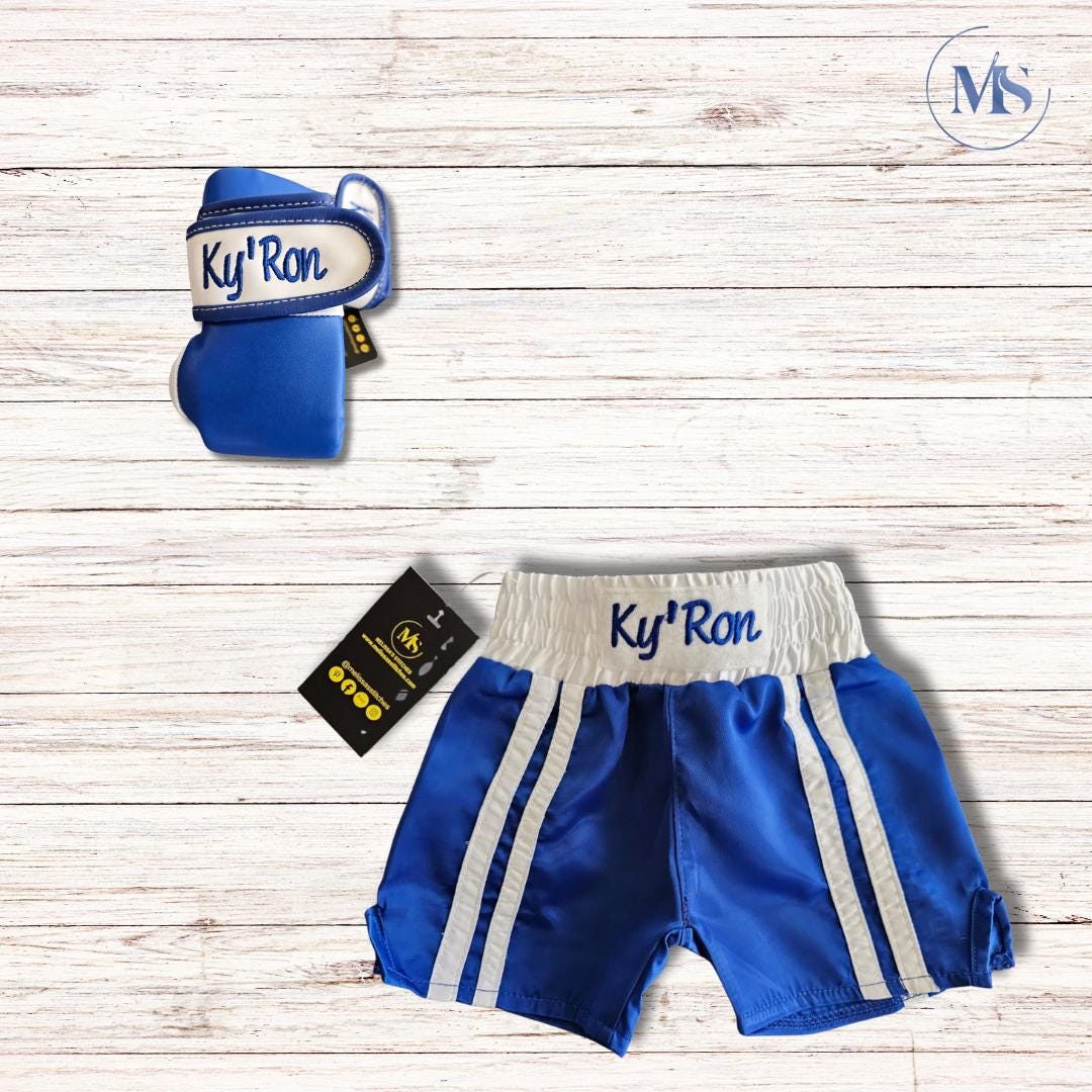 Baby Boxing Outfit – Personalized Robe, Shorts & Gloves for First Birthday
