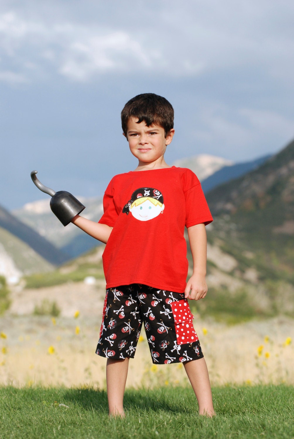 Boys Pirate Birthday outfit/ Summer outfit/Boys summer clothes/ Birthday Clothes