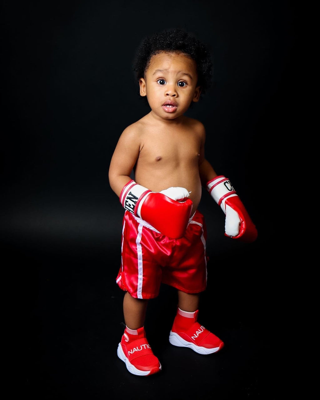 Adorable Personalized Baby Boxing Gloves and Shorts Set