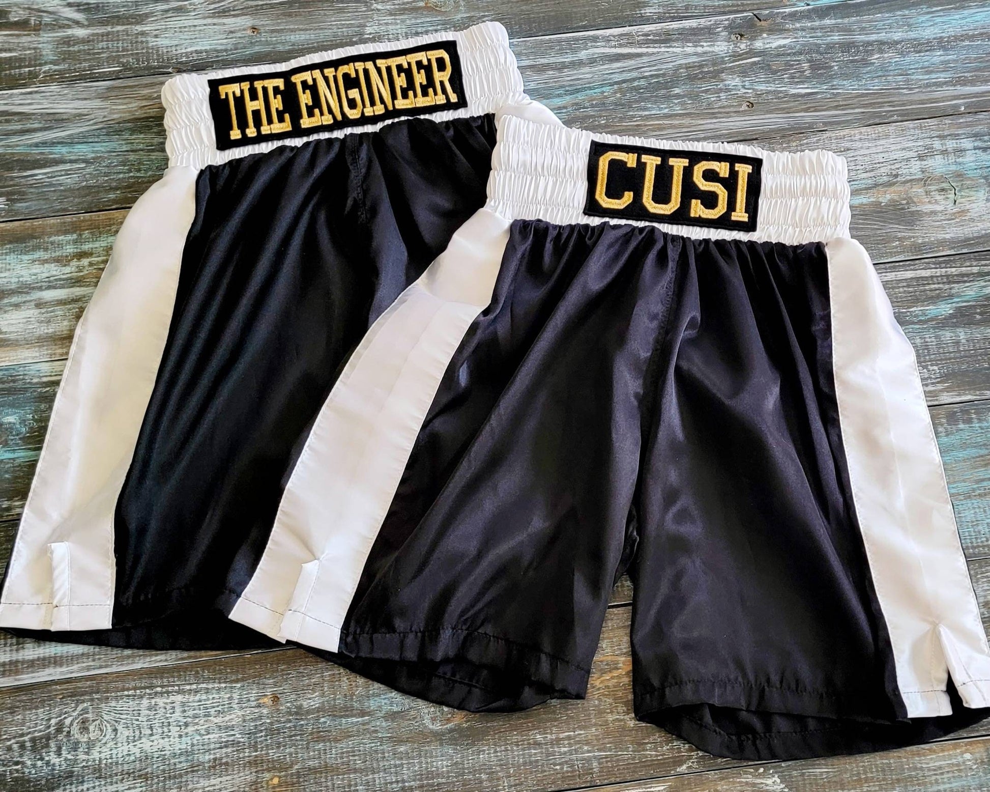 Adult and Youth boxing shorts personalized with national flags