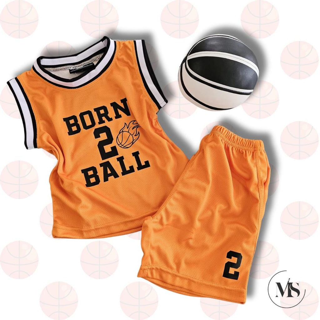 Born 2 Ball Basketball Jersey and Shorts Set+ sweatband set+ball (Complet set)
