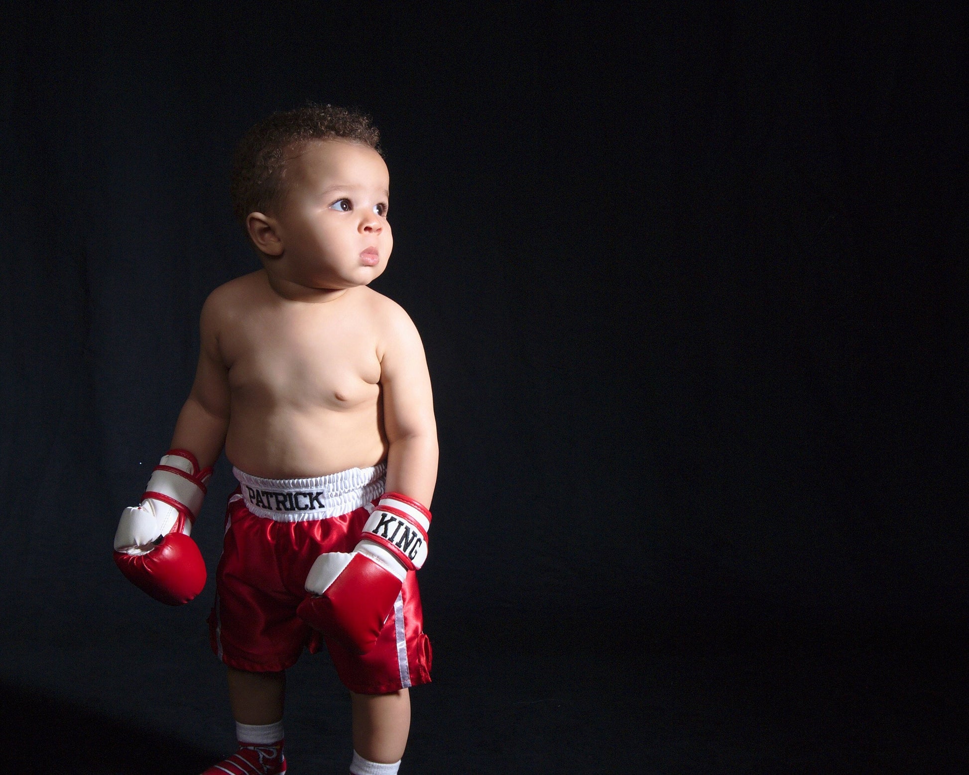 Baby Boxing Set: Gloves, Personalized Shorts, and a Custom Crown!