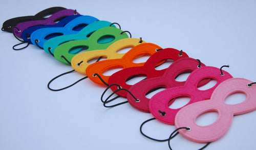 16 Plain Super Hero Felt Mask /Costume/Dressing up Mask/ Kids Mask/ baby mask