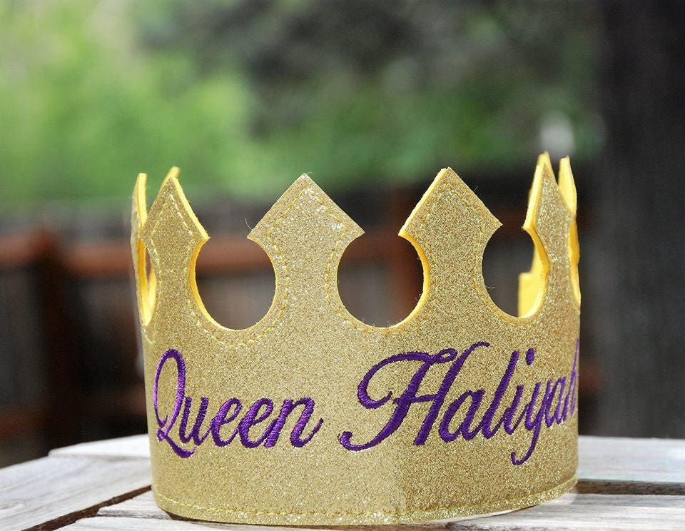 ADULT Personalized King Crown/ Knight crown/Prince crown/ Felt crown