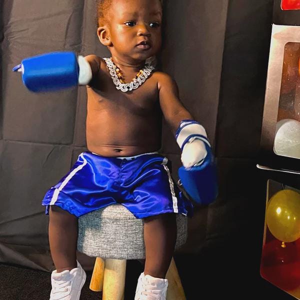 Baby Boxing Costume Set – Personalized Gift for Birthday Party & Photos