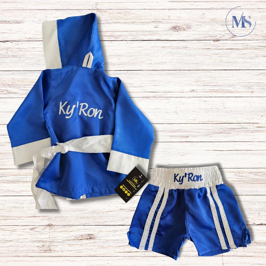 Baby Boxing Outfit – Personalized Robe, Shorts & Gloves for First Birthday