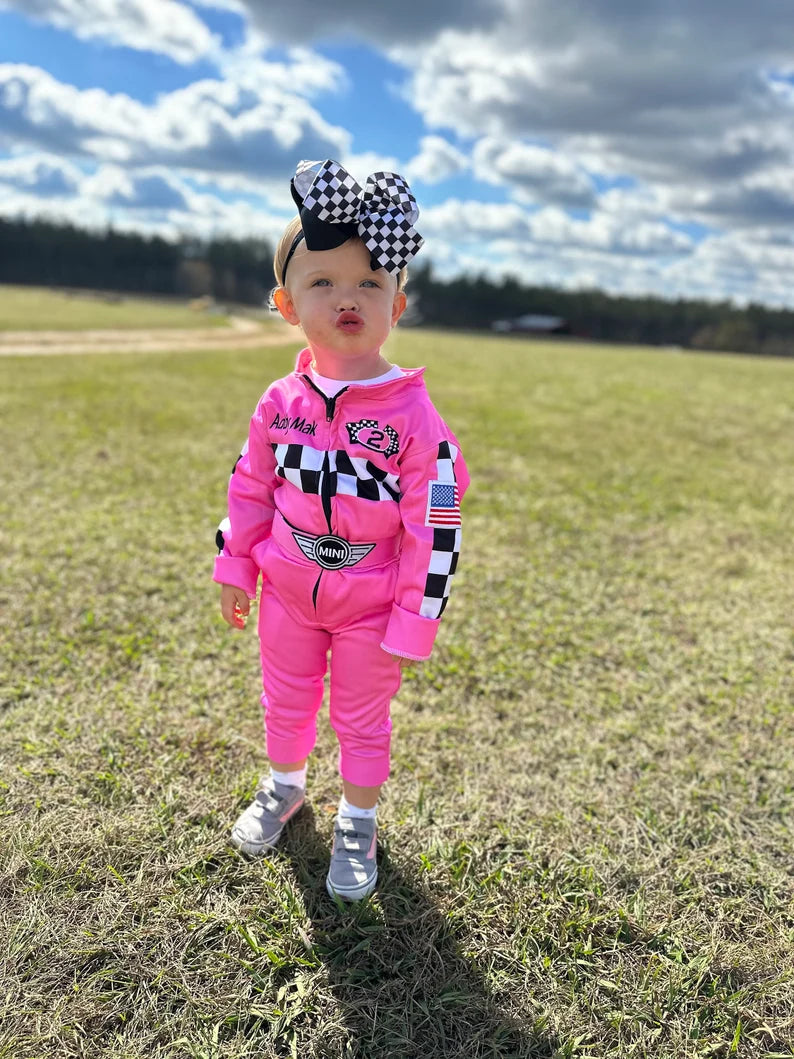 Kids Custom Racing Suit (Kids car racing suit, driver racing suit, pilot suit, Baby Race suit, Baby coveralls)
