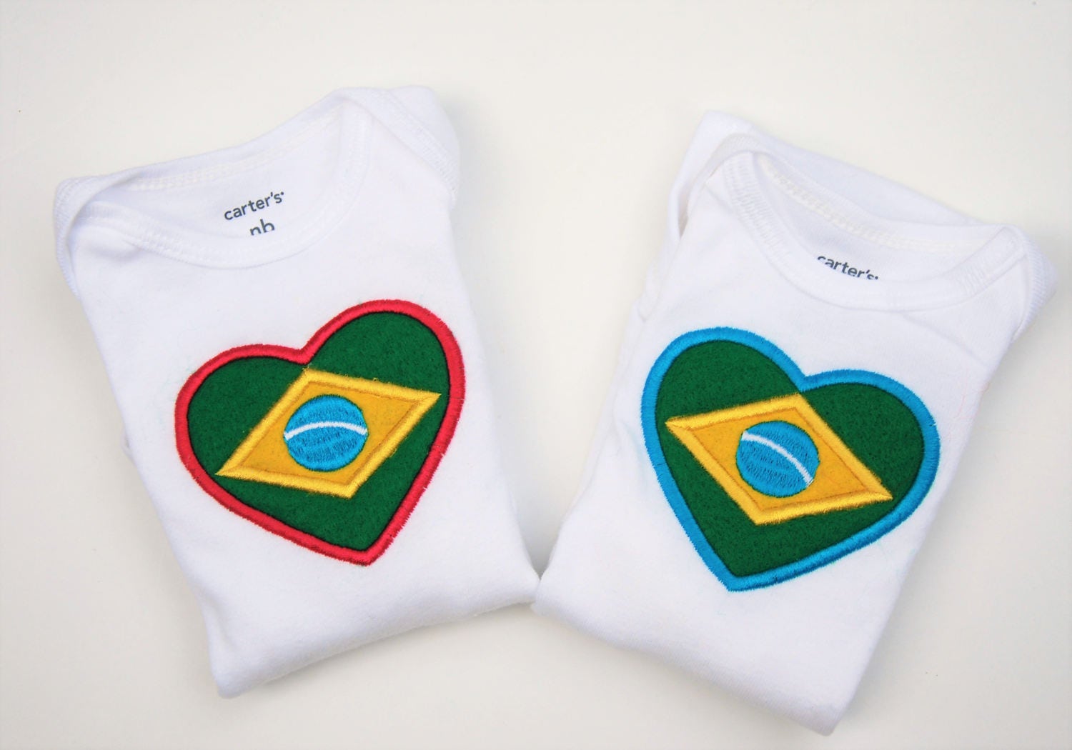 Brazilian flag baby bodysuit twins set/Body Bandeira do Brasil/ New Brazilian baby gift ideas