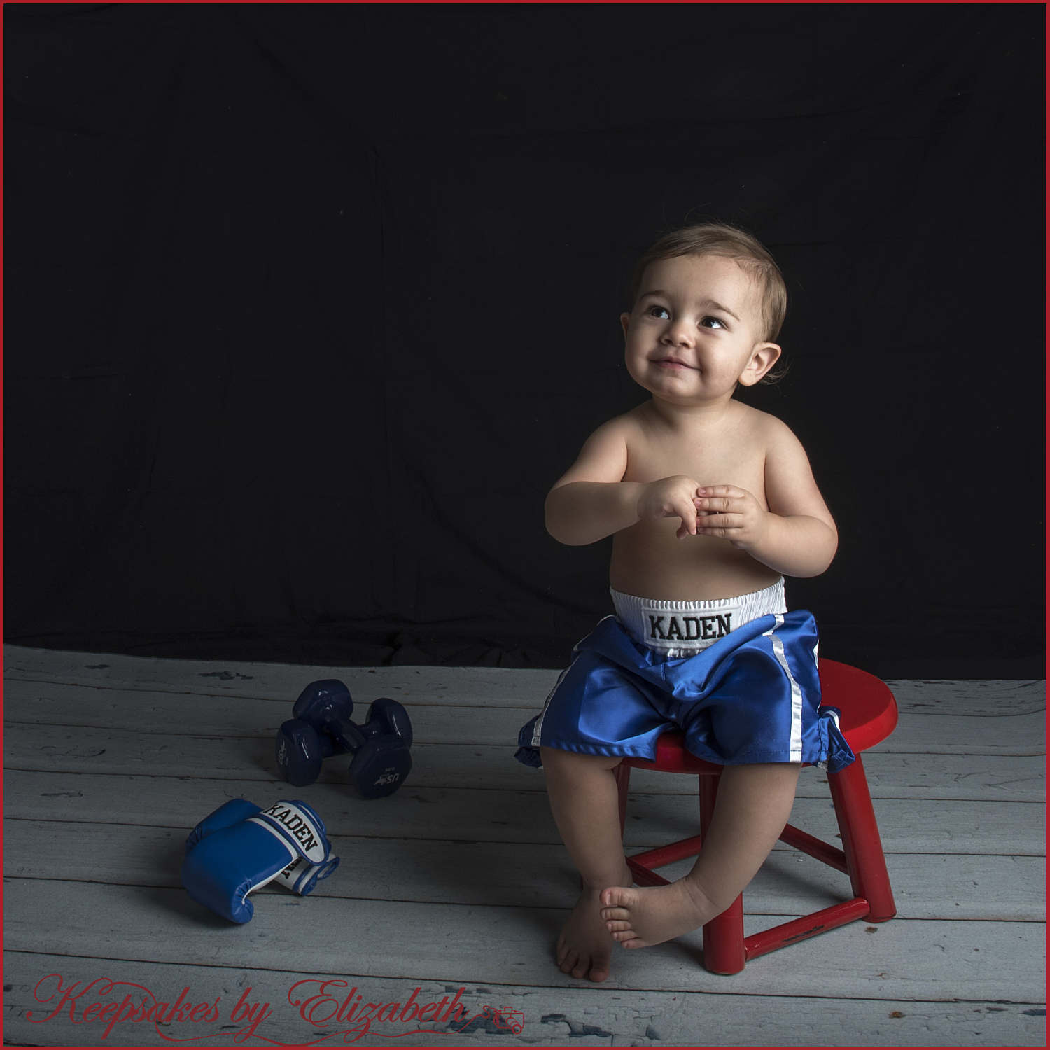 Personalized Punch: Custom Boxing Short and Gloves Set personalized
