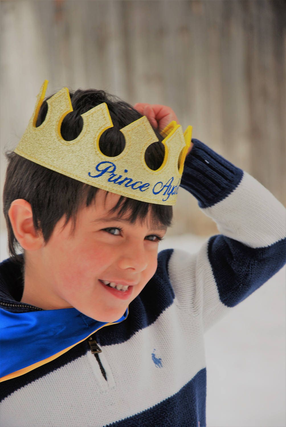 Personalized King Crown/ Knight crown/Prince crown/ Felt crown