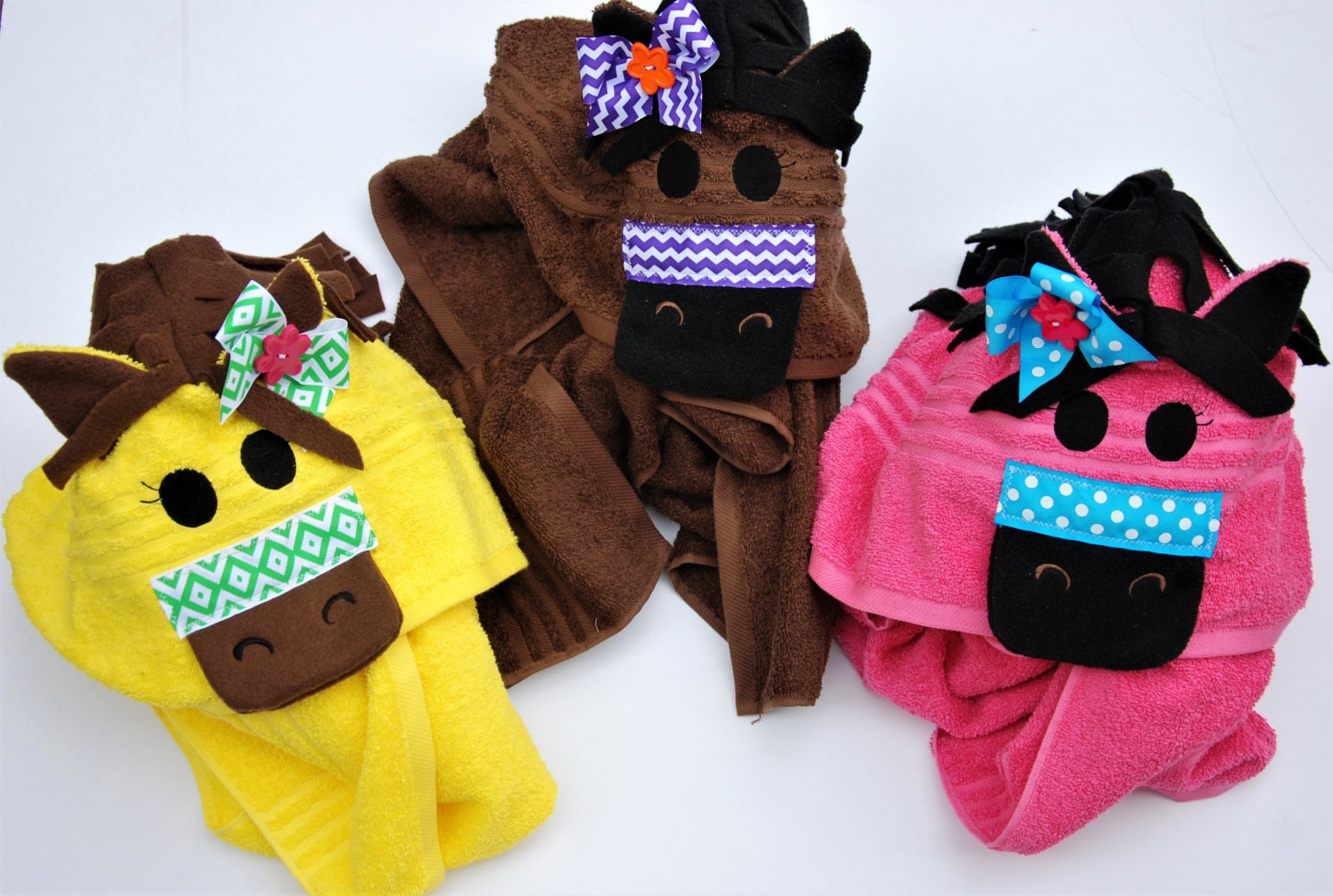 Horse Kids Hooded towel Personalized /Horse hood towel/Pony Hooded towel/Baby Towel/ Swimming Towel/ Animal Bath towel
