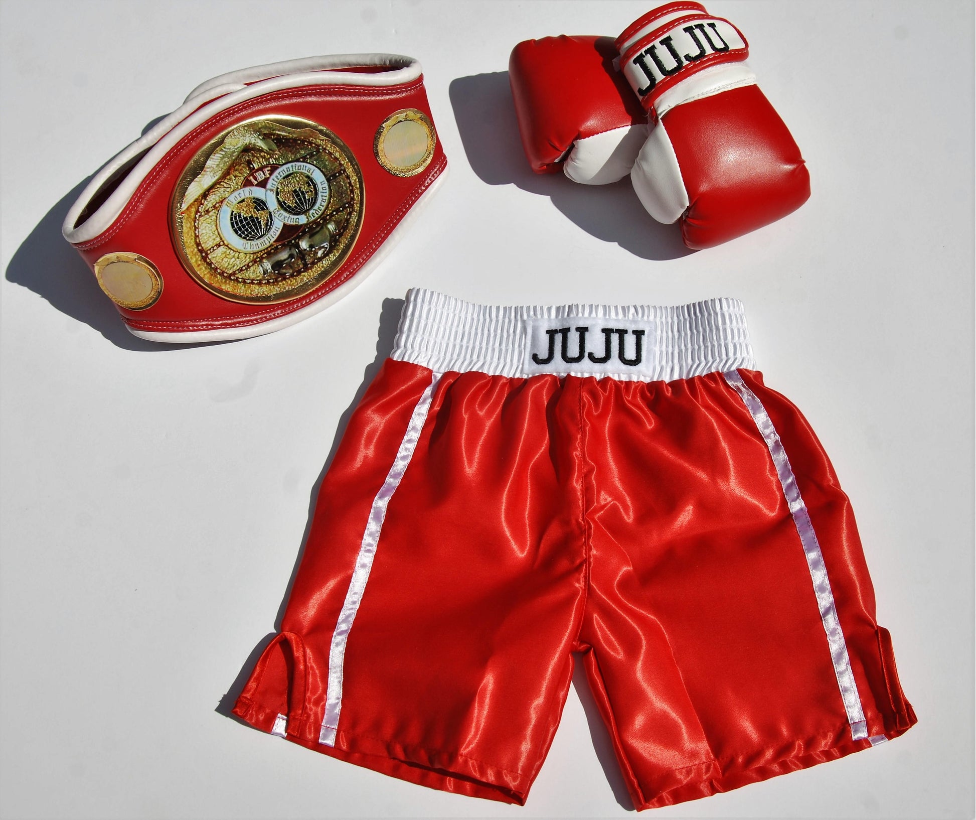 Baby Muay Thai/Boxing Set: Personalized Gloves, Shorts and Champion belt