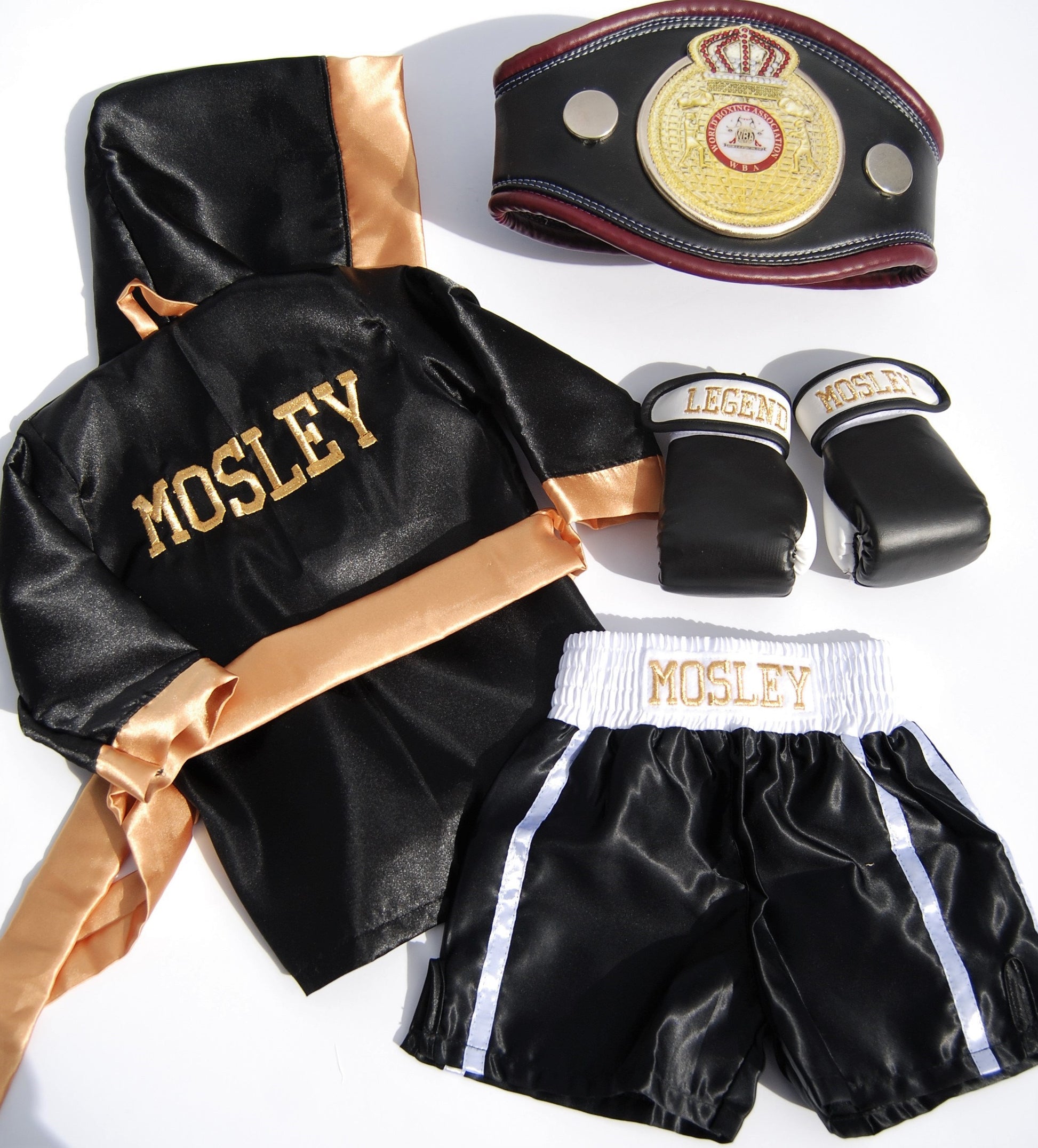 Ultimate Baby Boxing Set: Personalized Robe, Shorts, and Wearable Gloves!