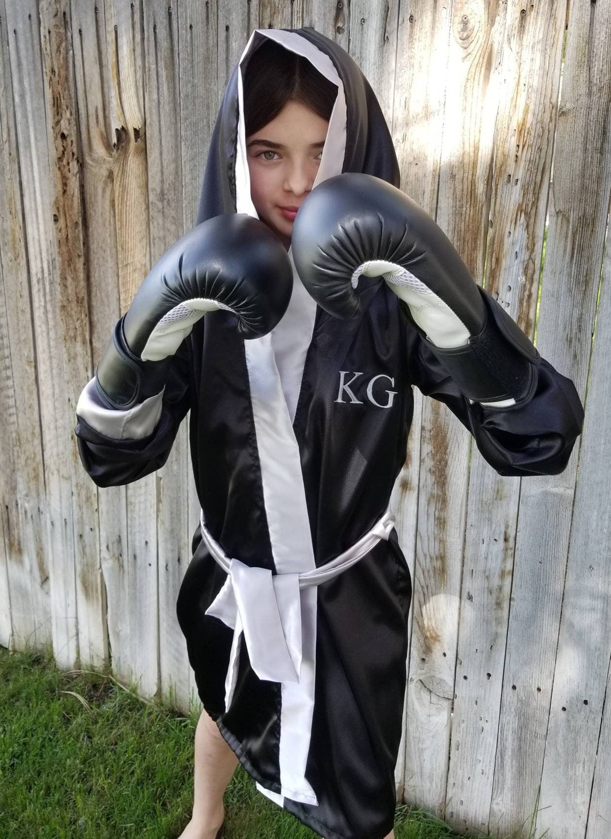 Youth & Adult Boxing Set – Custom Champion Robe, Shorts and Gloves | Individual Pieces or Combo | Personalized Embroidered Pro Outfit